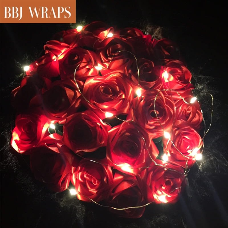 Led Flower Arrangements A Battery Operated Led Rose String Light Model