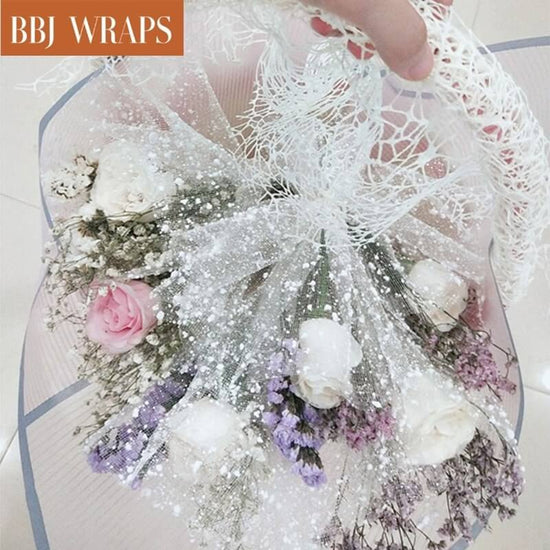 🇲🇾[ReadyStock]10M GAUZE LV NET ROLL LACE MESH Flower Wrapping