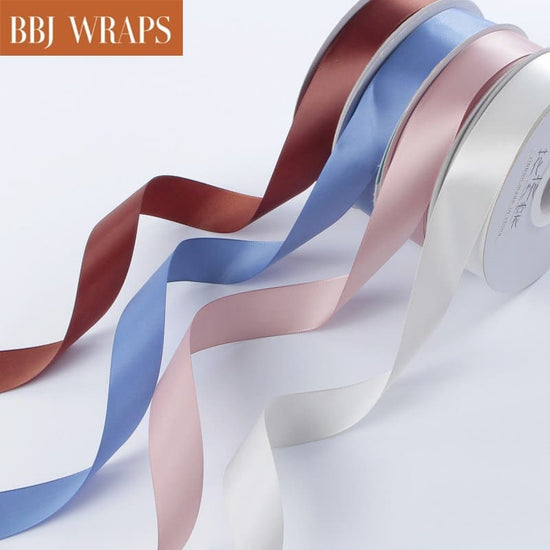 6 Rolls Ribbon for Flower Bouquet, 1 x 30yard Double Face Satin