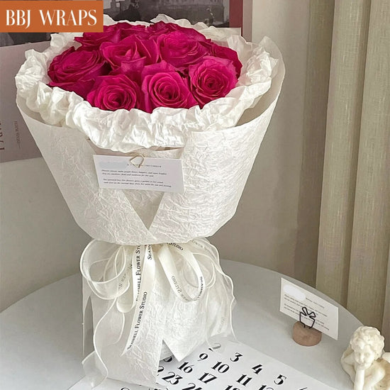 BBJ WRAPS Korean Wrapping Paper Gift Flower Wrapping Cotton Waterproof  Bouquet Packaging Tissue Paper Florist Supplies 15 Sheets, 22.8 x 22.8 Inch