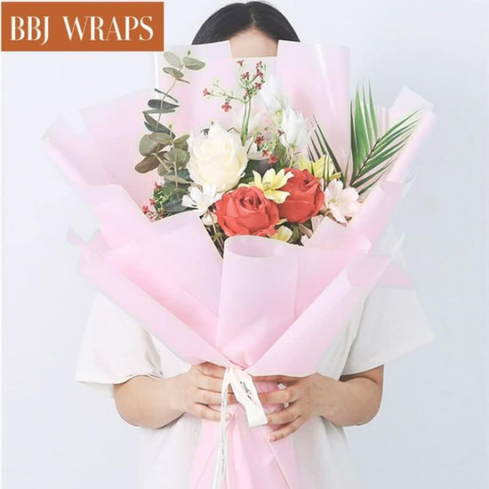  LWFyyds Waterproof Floral Wrapping Paper Flower Bouquet Gift Wrap  Korean Florist Supplies - Champagne : Health & Household