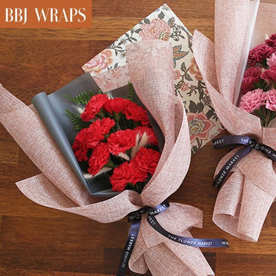 Xiaohong Flower Wrapping Paper Bouquet Floral Packaging White Mesh Wrap Roll Korean Bouquet Wrapping Net Yarn Wrinkle Waves Paper Valentine's Day
