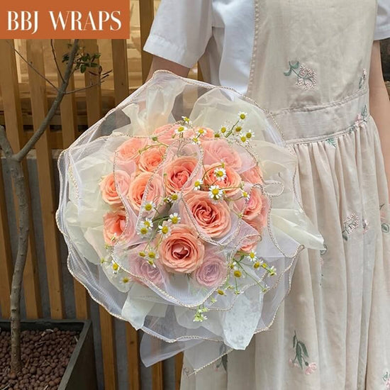 The New Package Flower Bouquets Bronzing Sequins Mesh Big Louis Cloverleaf  Flower Shop Flower Wrapping Paper - Buy The New Package Flower Bouquets  Bronzing Sequins Mesh Big Louis Cloverleaf Flower Shop Flower