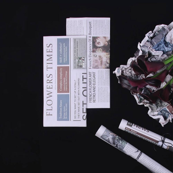 50x70cm Vintage English Newspaper Kraft Paper Wraps Flower Packing