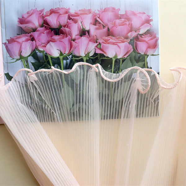 Wrinkled Wavy Net Yarn Wrap Flower Bouquet Packaging