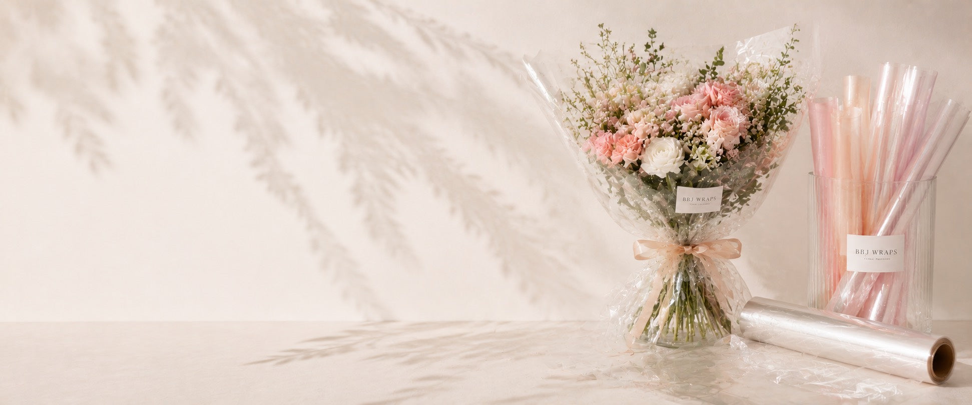 Cellophane wrapped bouquet