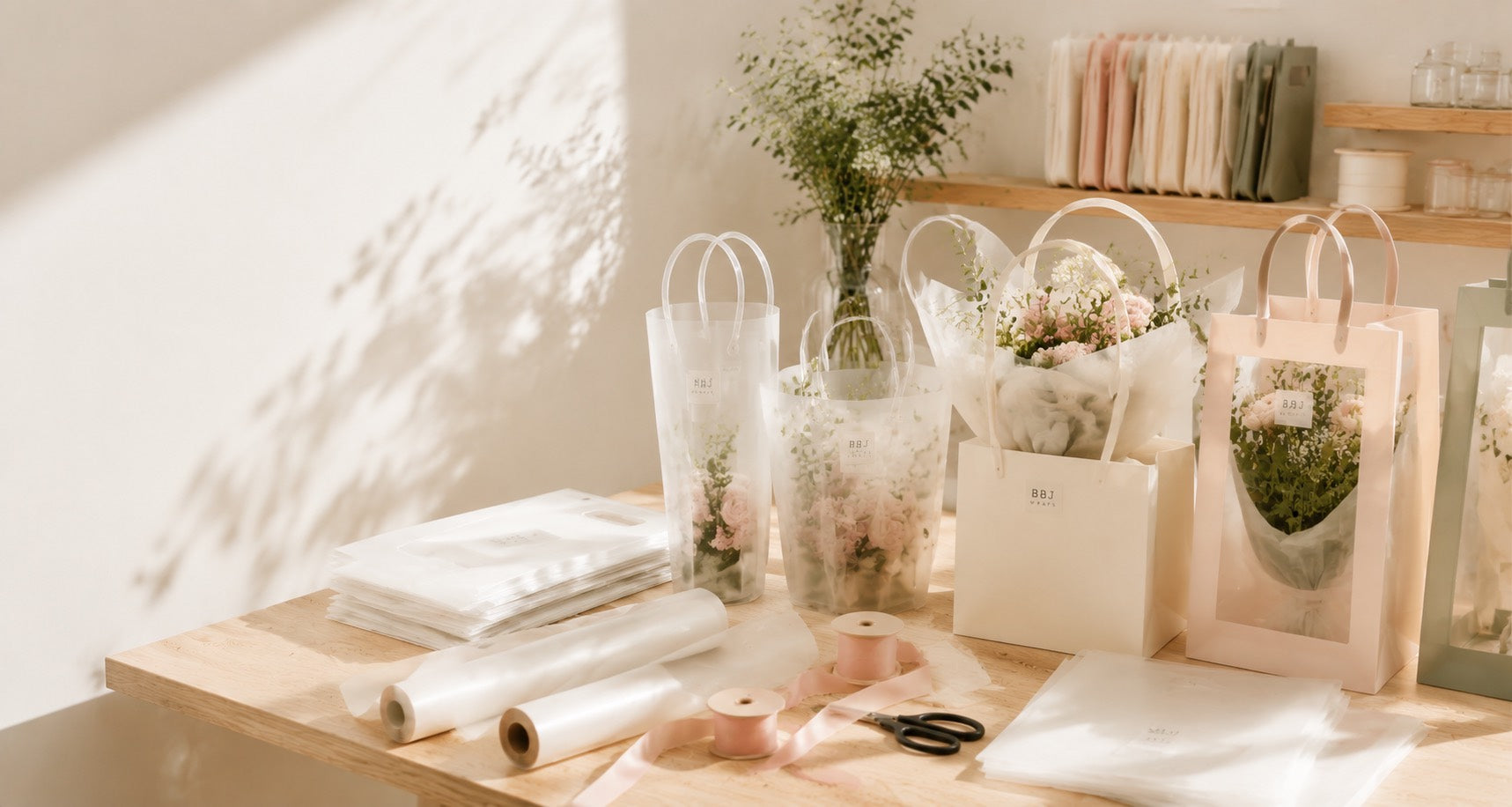 Bouquet bags and flower sleeves for florists
